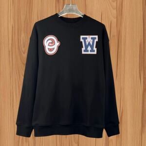 Men's Classic Off-White Sweatshirt Black